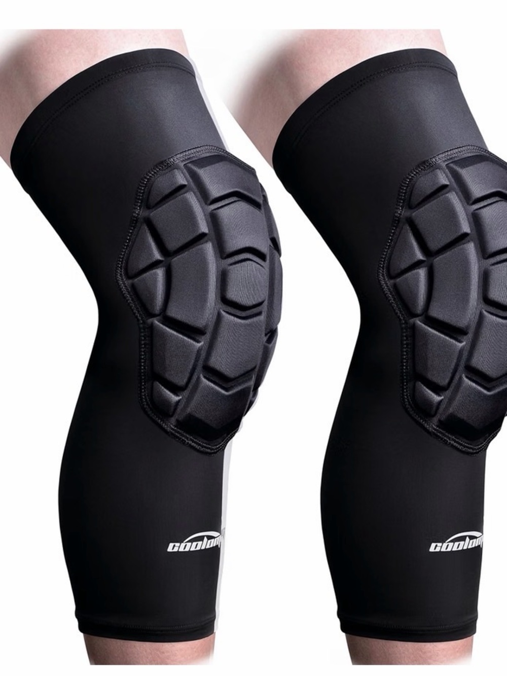 Black Knee Sleeve with Orange Trim (Single).  BB1